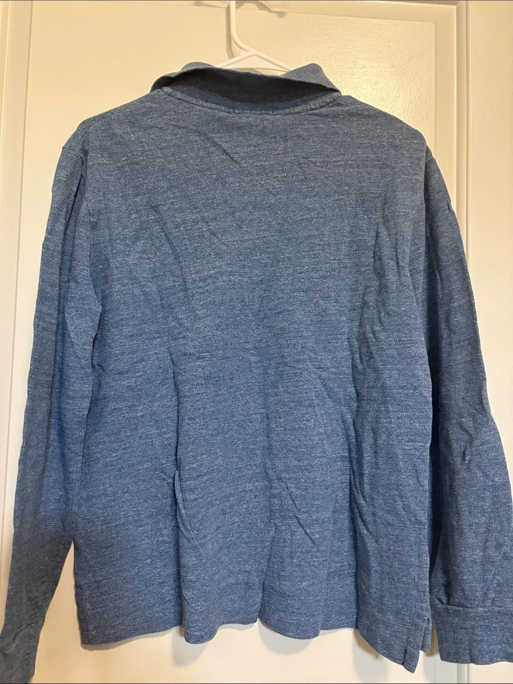 Polo by Ralph Lauren Long-Sleeve Heathered Blue Polo